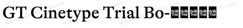 GT Cinetype Trial Bo字体转换